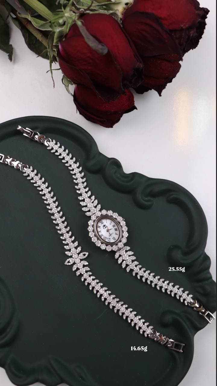 ست ساعت دستبند جواهری