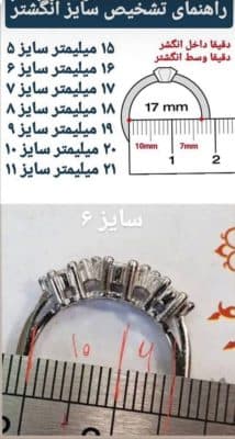 انگشتر جواهری نقره مجلسی - تصویر 2