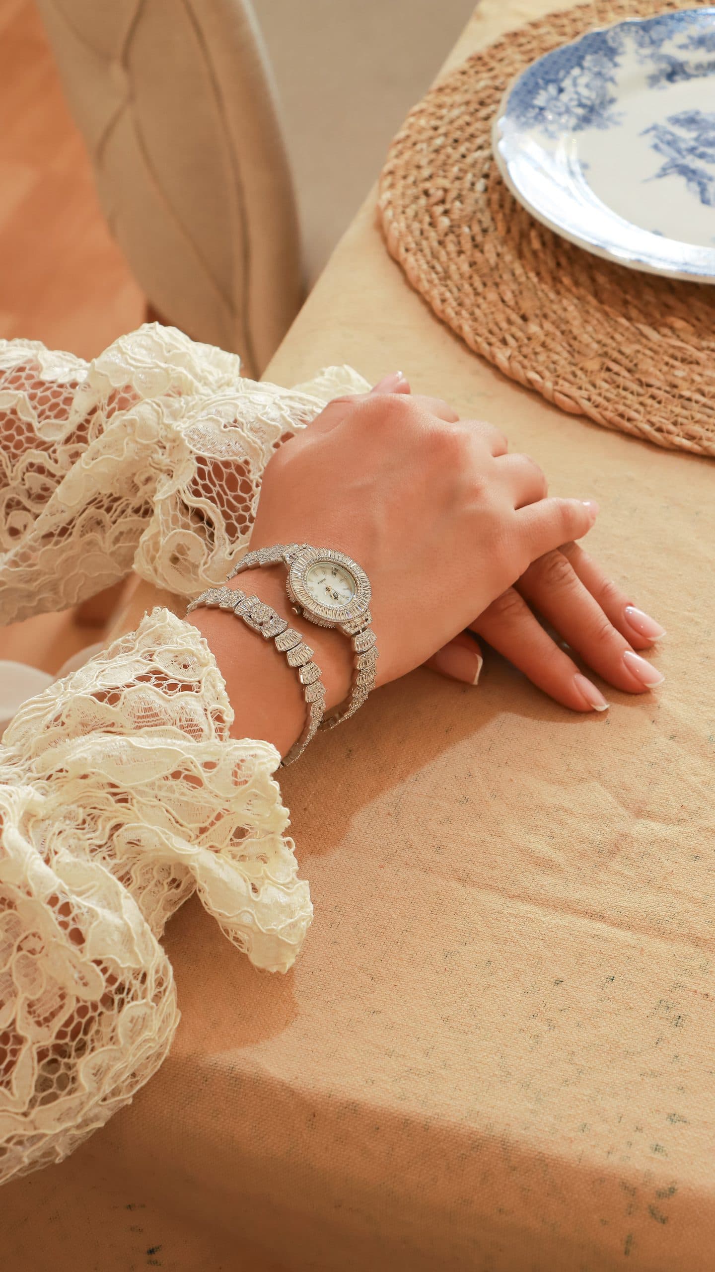 ساعت جواهری نقره