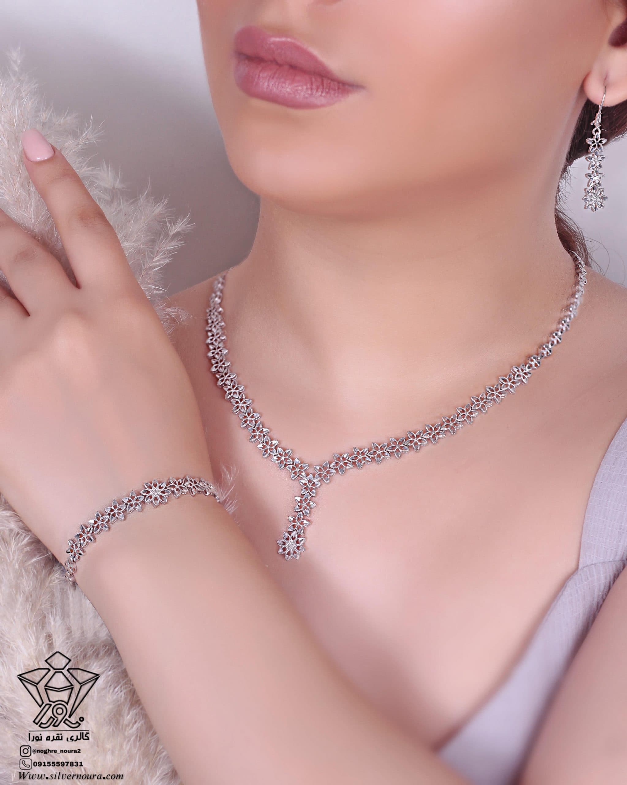 سرویس جواهری تراش نقره